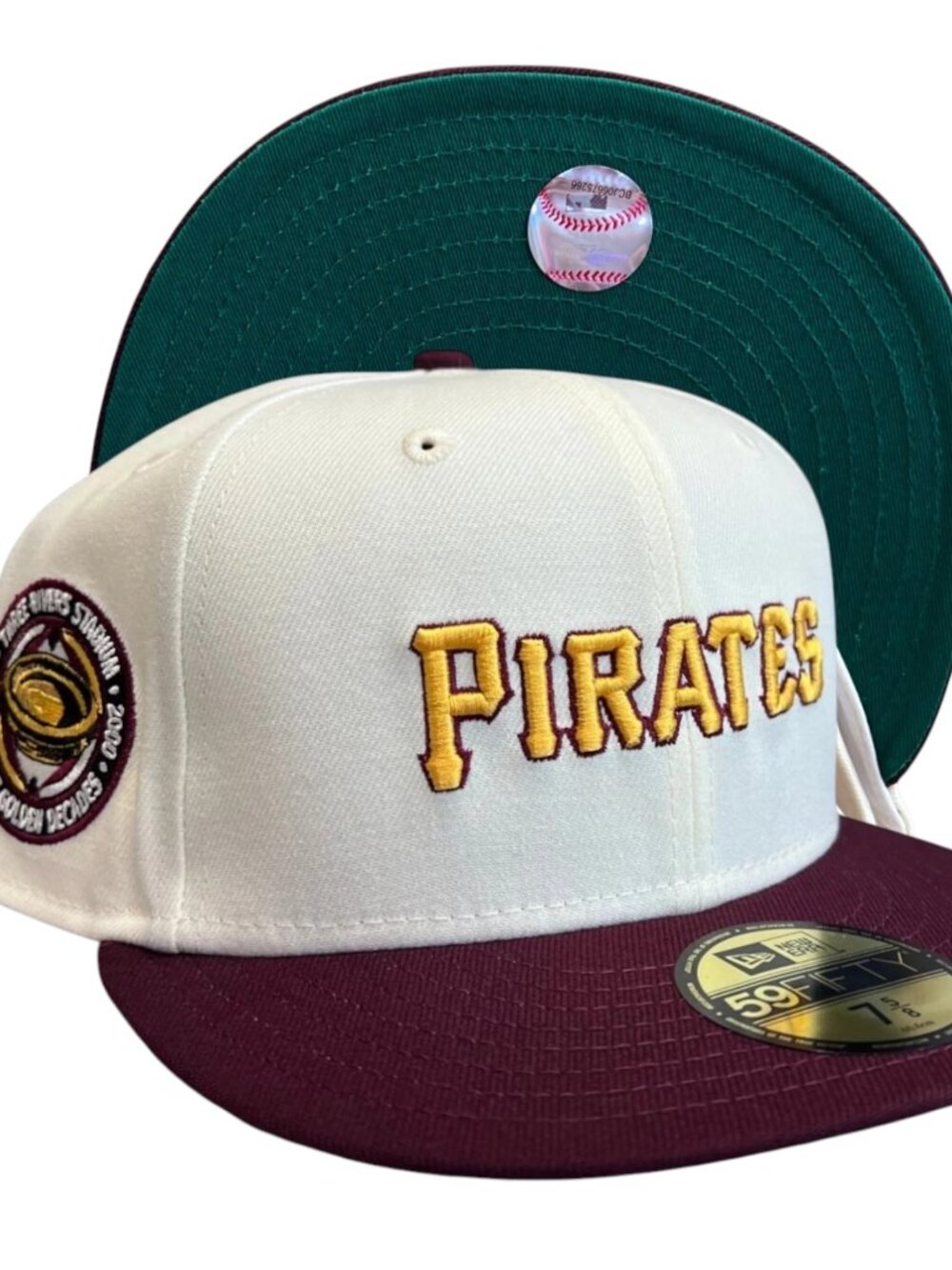 New Era Pittsburgh Pirates 59FIFTY Fitted Hat Cap Tree Rivers Stadium